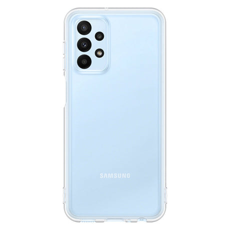 Original Samsung Galaxy A23 / A23 (5G) Soft Clear TPU Bagside Cover EF-QA235TTEGWW - Gennemsigtig