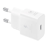 Original Samsung Super Fast Charge GaN 25W Power Adapter m. USB-C til USB-C Kabel - Hvid