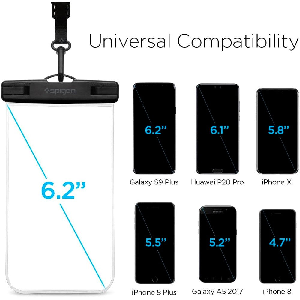 Spigen AquaShield Cover - Gennemsigtig / Sort