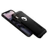 Spigen Tough Armor Hybrid Cover m. Kickstand - iPhone XR - Sort