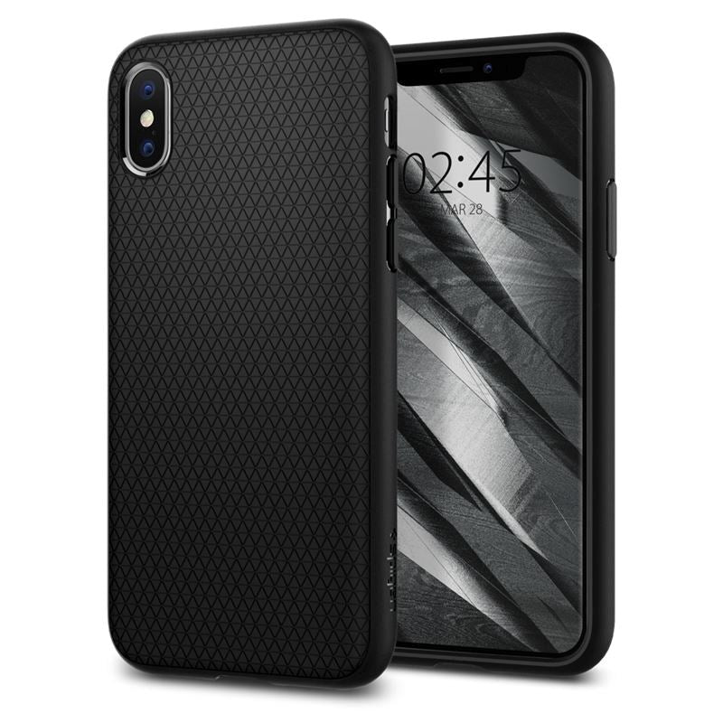 iPhone X / XS Spigen Liquid Air Bagside Cover - Sort