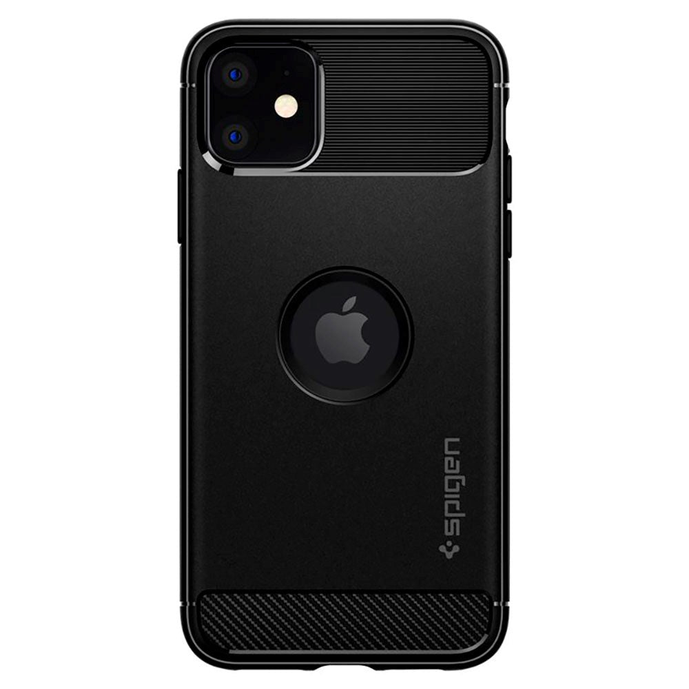 iPhone 11 Spigen Rugged Armor Bagside Cover - Sort