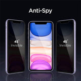 iPhone 11 Spigen Alignmaster Glas.tR Skærmbeskyttelse - Privacy - Case Friendly - Gennemsigtig