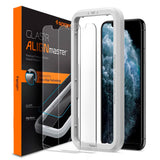 iPhone 11 Pro / X / Xs Spigen Alignmaster Glas.tR Skærmbeskyttelse 2. Stk - Case Friendly - Gennemsigtig