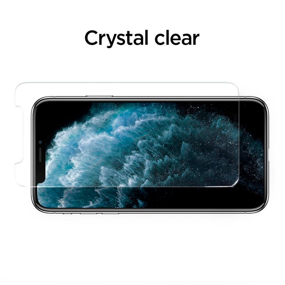 iPhone 11 Pro / X / Xs Spigen Alignmaster Glas.tR Skærmbeskyttelse 2. Stk - Case Friendly - Gennemsigtig