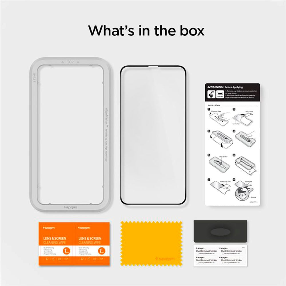 iPhone 11 Pro Spigen Skærmbeskyttelse - Sort Kant