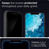 iPhone 12 / 12 Pro Spigen EZ Fit Glas.tR Skærmbeskyttelse 2. Stk - Case Friendly - Gennemsigtig