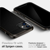 iPhone 12 Mini Spigen EZ Fit Glas.tR Skærmbeskyttelse 2. Stk - Case Friendly - Gennemsigtig