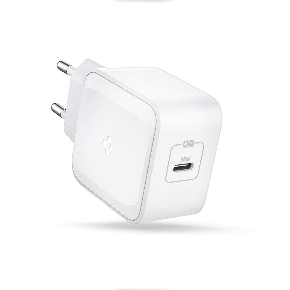 Spigen PowerArc ArcStation Pro 30W GaN Vægoplader m. USB-C - Hvid