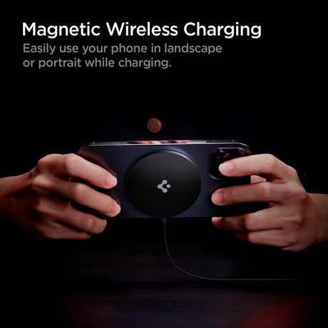 Spigen Power Arc Arcfield Wireless Oplader 7.5W - Sort