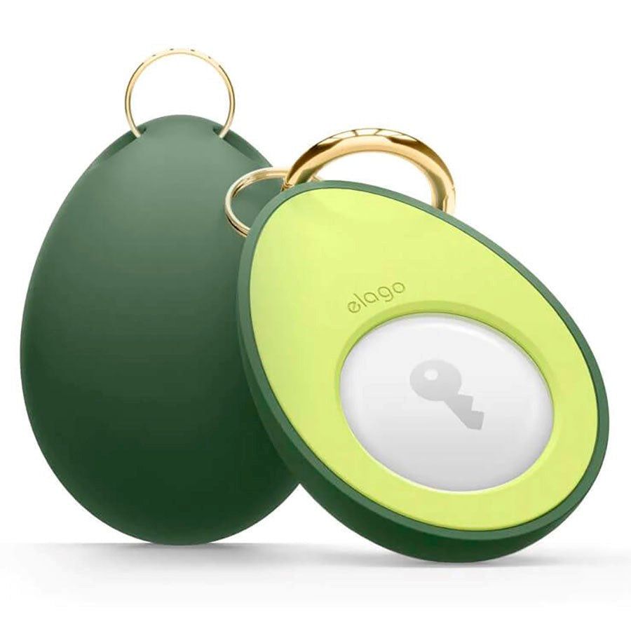 AirTag Silikone Cover m. Nøglering Elago - Avocado