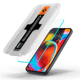 iPhone 13 Mini Spigen EZ Fit Glas.tR Skærmbeskyttelse 2. Stk - Case Friendly - Gennemsigtig