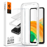 Samsung Galaxy A33 (5G) Spigen Alignmaster Glas.tR Skærmbeskyttelse 2. Stk - Case Friendly - Gennemsigtig