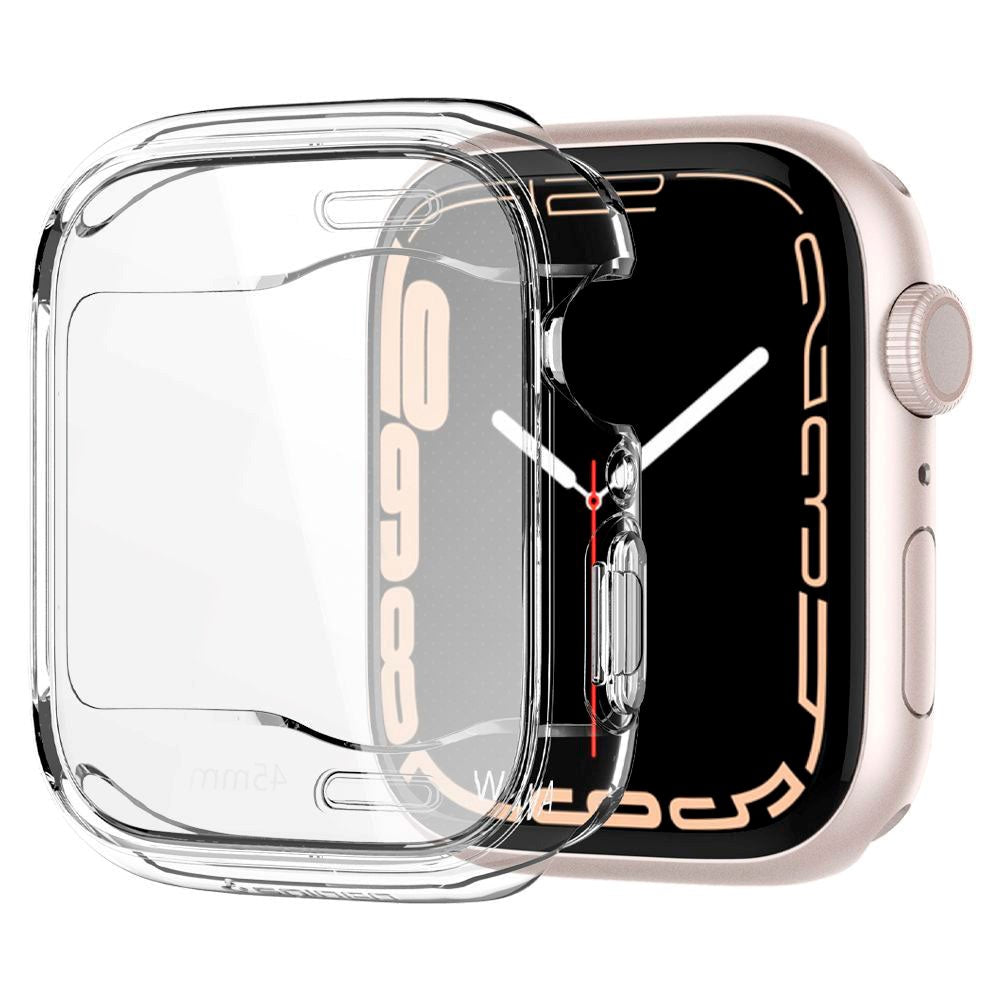 Apple Watch 9/8/7 (45mm) Spigen Ultra Hybrid Plastik Cover m. Skærmbeskyttelse - Crystal Clear