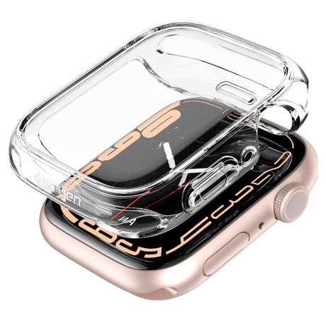 Apple Watch 9/8/7 (45mm) Spigen Ultra Hybrid Plastik Cover m. Skærmbeskyttelse - Crystal Clear