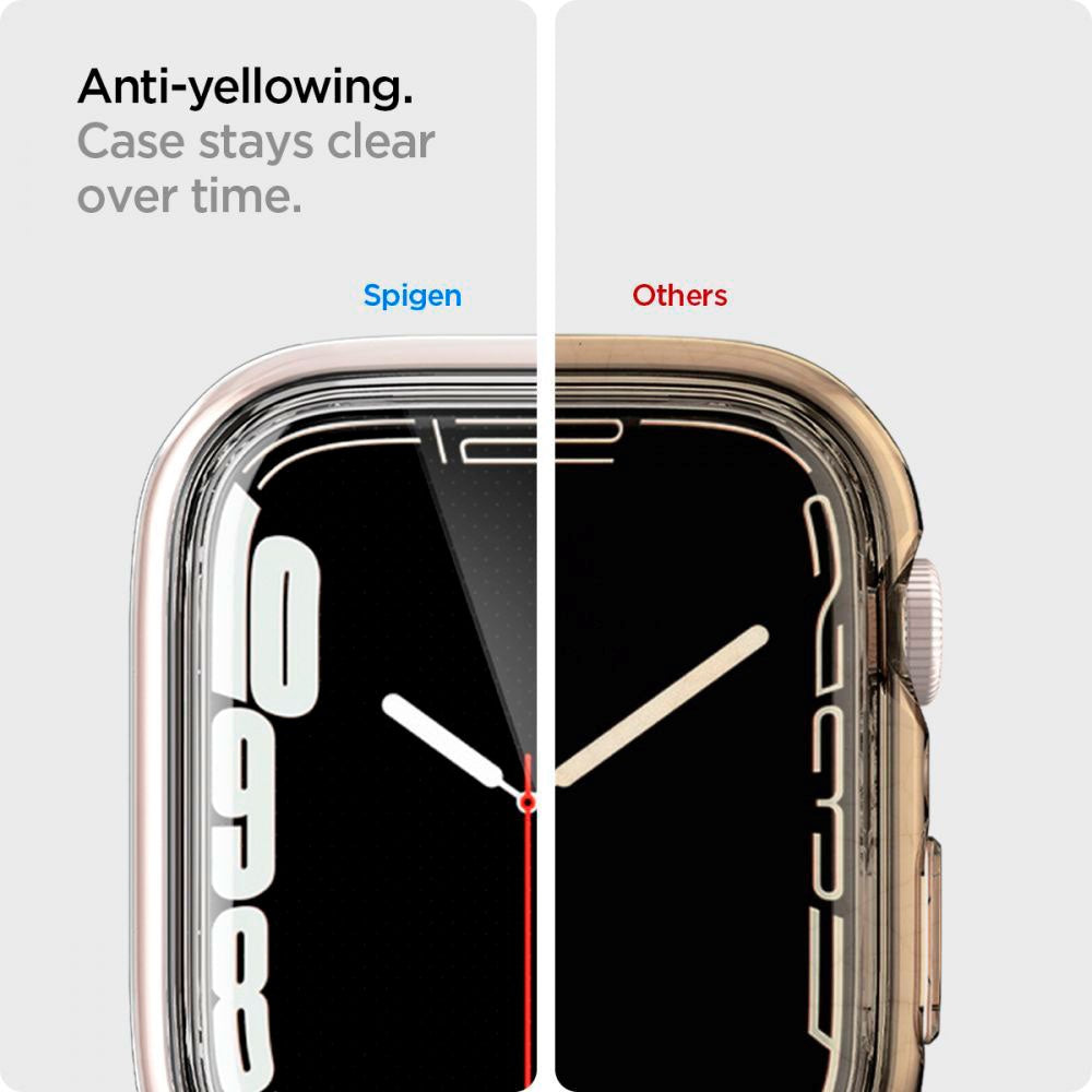 Apple Watch 9/8/7 (45mm) Spigen Ultra Hybrid Plastik Cover m. Skærmbeskyttelse - Crystal Clear