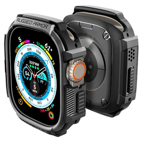 Apple Watch Ultra 3 / 2 / 1 (49mm) Spigen Rugged Armor Case - Sort
