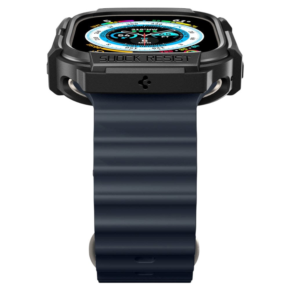 Apple Watch Ultra 3 / 2 / 1 (49mm) Spigen Rugged Armor Case - Sort