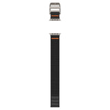 Apple Watch (42/44/SE/45/46/49mm) Spigen Nylon Rem m. Metalspænde - Sort