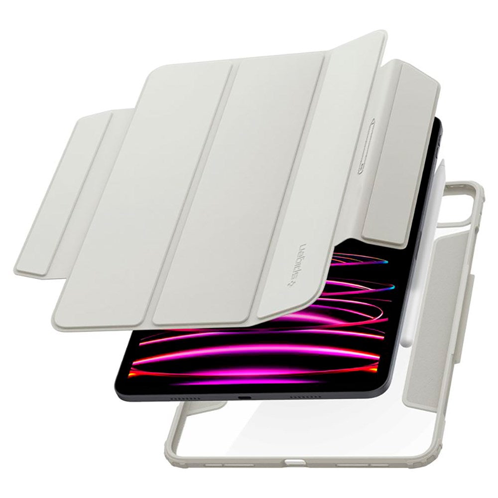 iPad Pro 11" (2022 / 2021 / 2020 / 2018) Spigen Air Skin Pro Læder Flip Cover - Grå