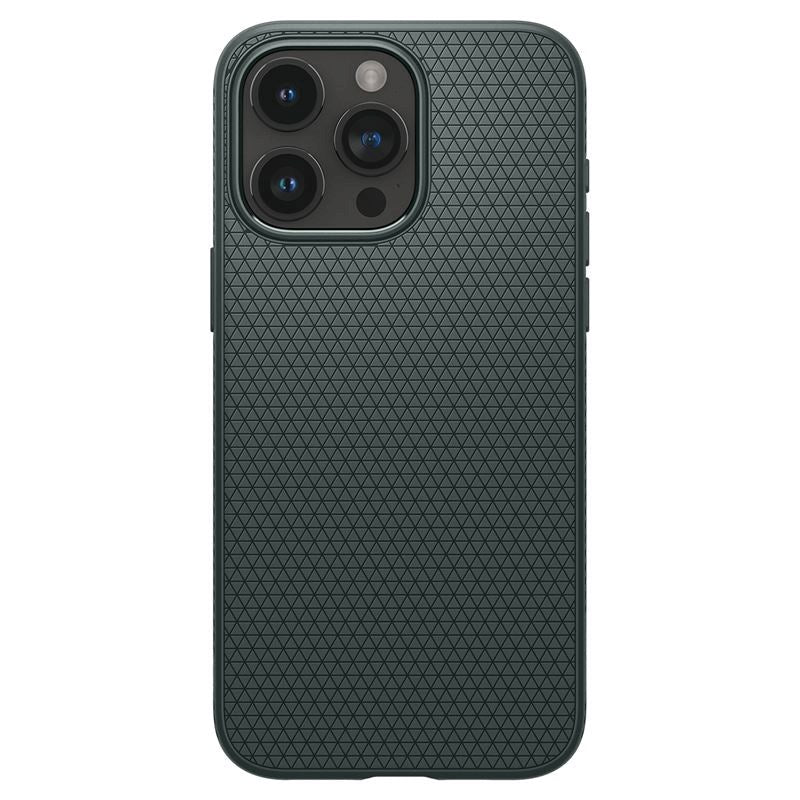 iPhone 15 Pro Spigen Liquid Air Bagside Cover - Grøn