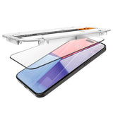 iPhone 15 Pro Spigen EZ Fit Glas.tR Skærmbeskyttelse 2. Stk - Case Friendly - Sort Kant