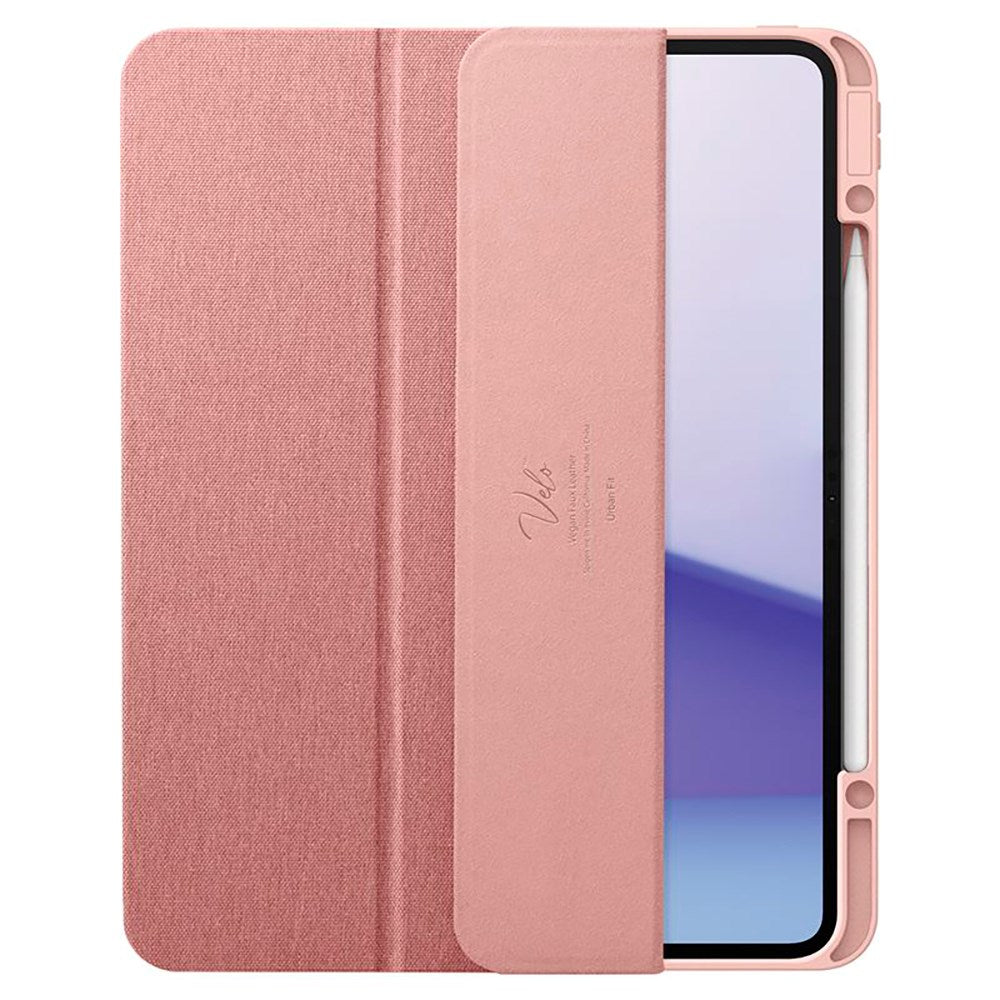 iPad Pro 13" (2024) Spigen Urban Fit Stof Flip Cover m. Pen Holder - Rose Gold