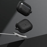 Ringke Samsung Galaxy Buds 3 / 3 Pro Onyx Magnetic Fleksibelt Plastik Cover m. Karabinhage - MagSafe Kompatibelt - Sort