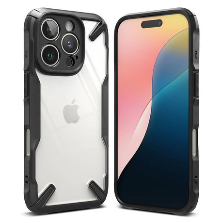 iPhone 16 Pro Max Ringke Fusion X Bagside Cover - Gennemsigtig / Sort