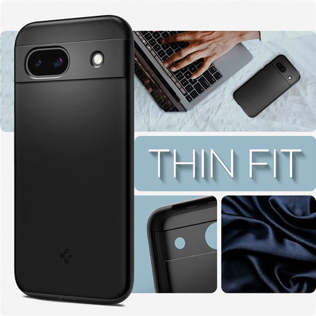 Google Pixel 8a Spigen Thin Fit Bagside Cover - Sort