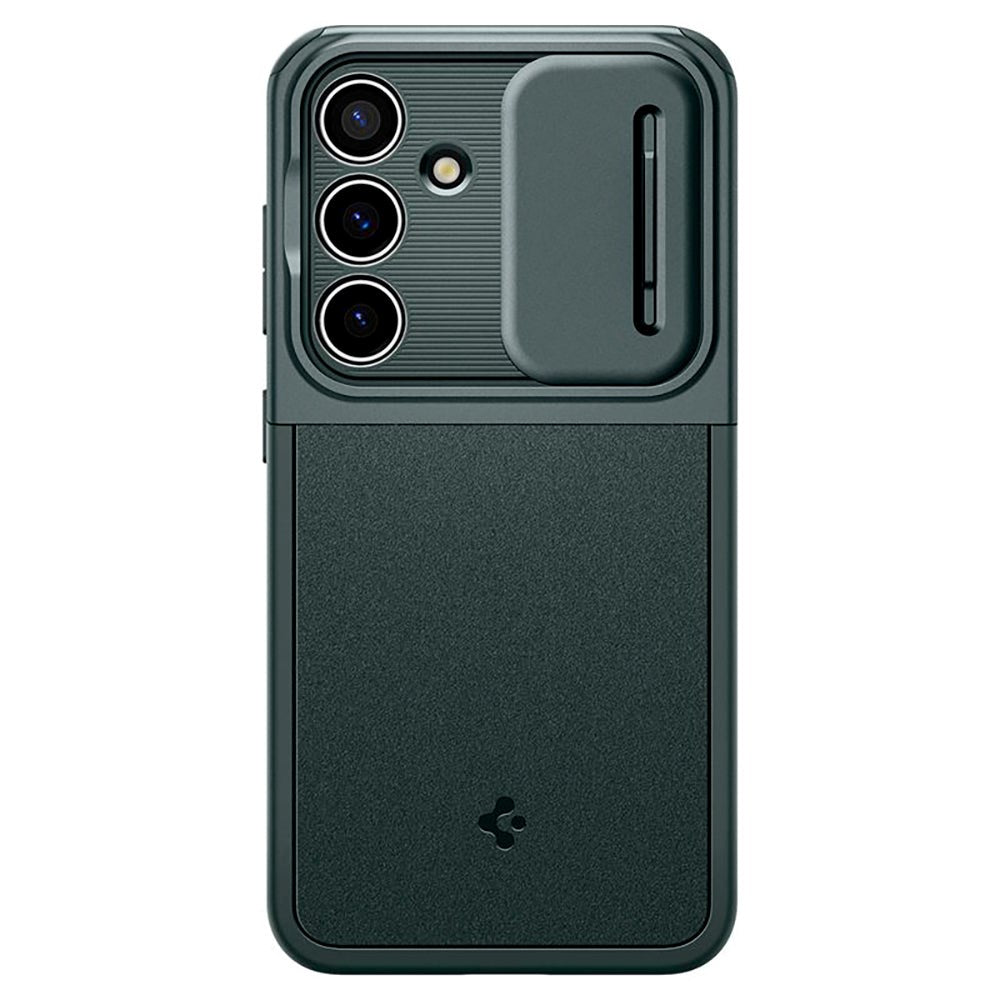 Samsung Galaxy S24 Spigen Optik Armor Bagside Cover - Mørkegrøn