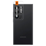 Samsung Galaxy S24 Ultra Spigen Kameralinse Beskyttelsesglas - 2-pak - Sort / Gennemsigtig