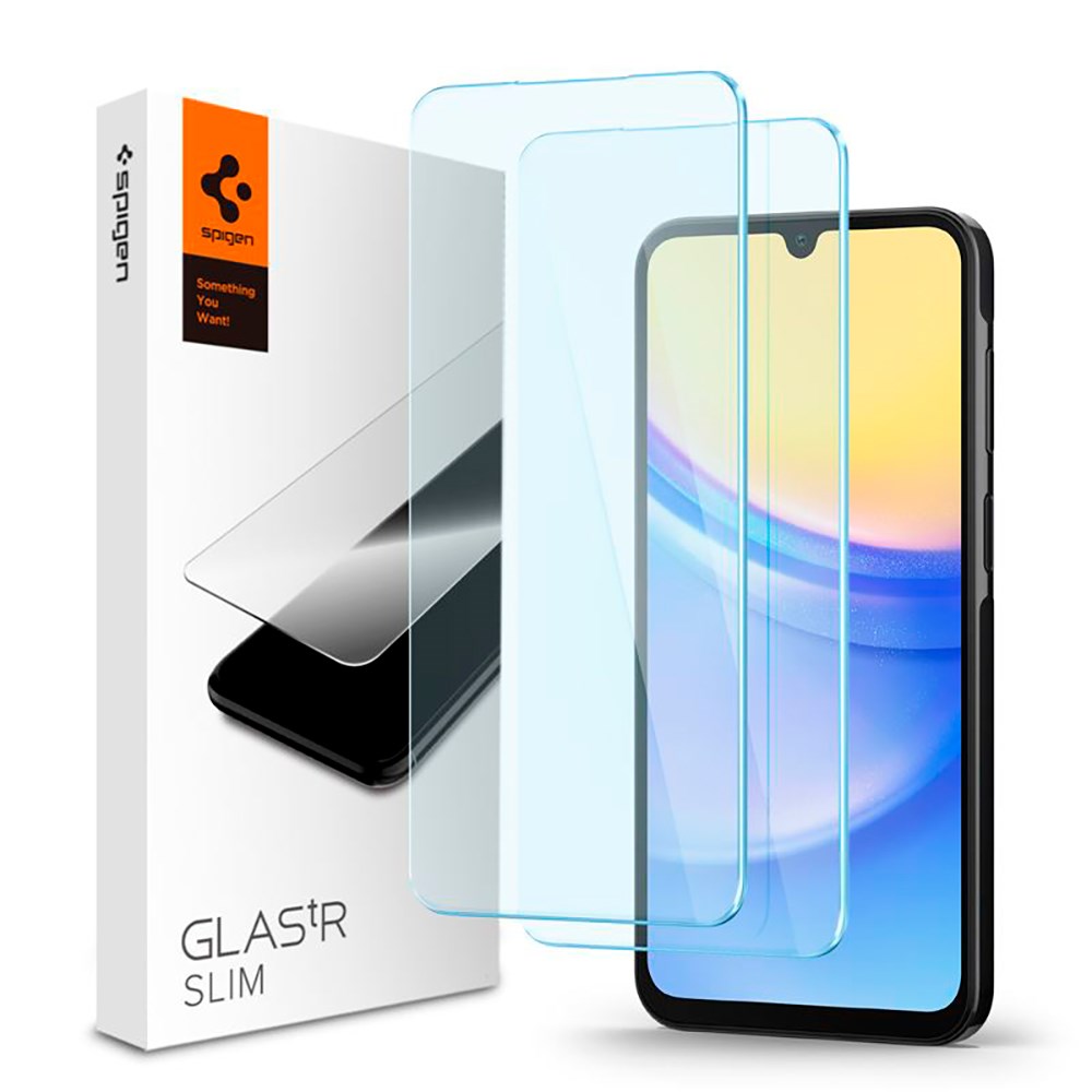 Samsung Galaxy A15 / A15 (5G) / A25 (5G) Spigen Glas.tr Skærmbeskyttelse - 2 stk. - Gennemsigtig