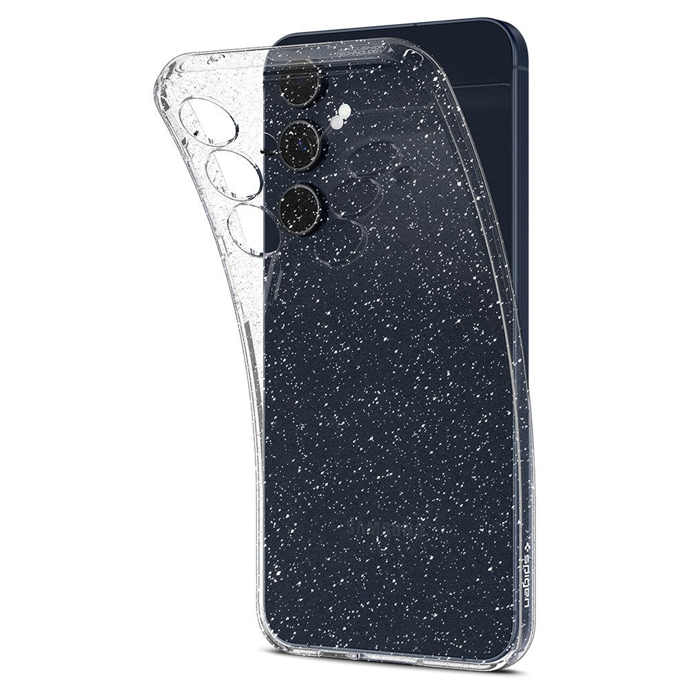 Samsung Galaxy A55 (5G) Spigen Liquid Crystal Glitter Bagside Cover - Gennemsigtig