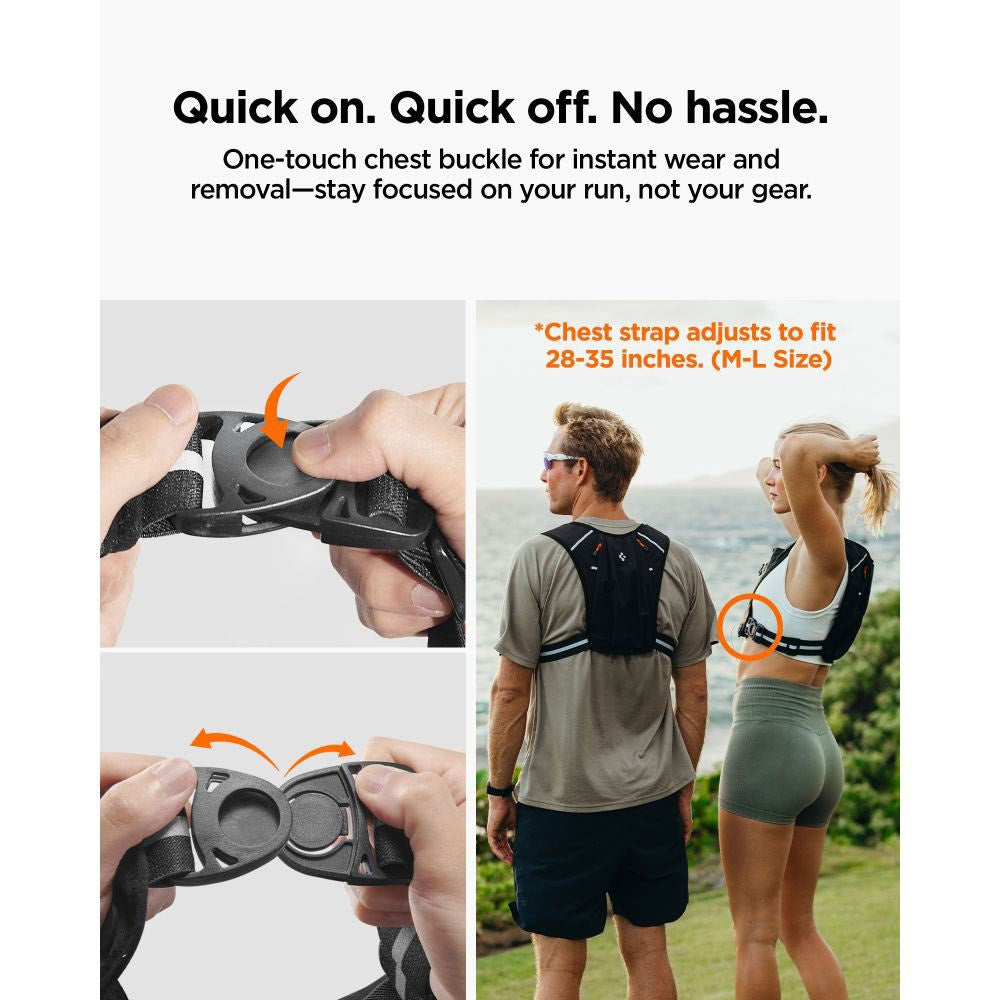 Spigen Dynamic Shield Løbevest - M / L - Sort