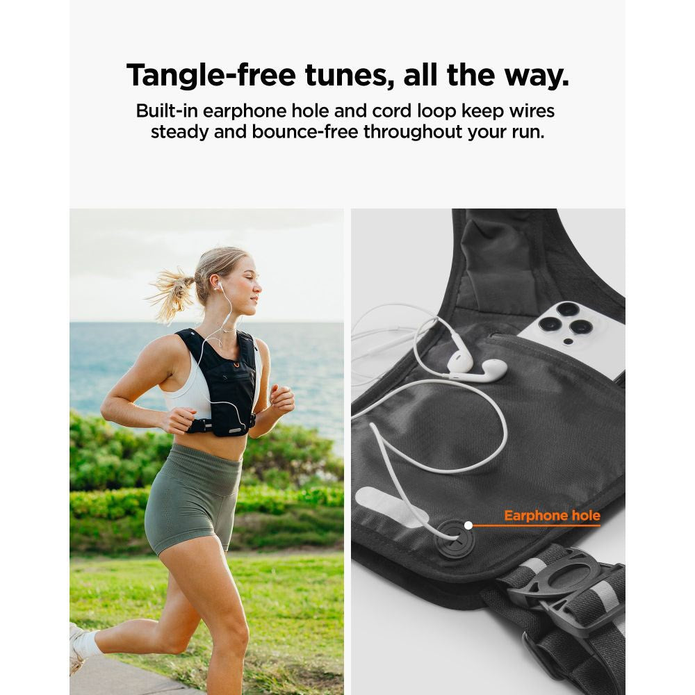 Spigen Dynamic Shield Løbevest - M / L - Sort