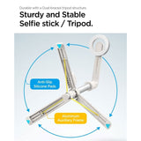 Spigen MagSafe Tripod Selfie Stick - Hvid