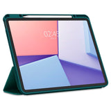 iPad Air 13" (2024) Spigen Urban Fit Stof Flip Cover m. Pen Holder - Grøn