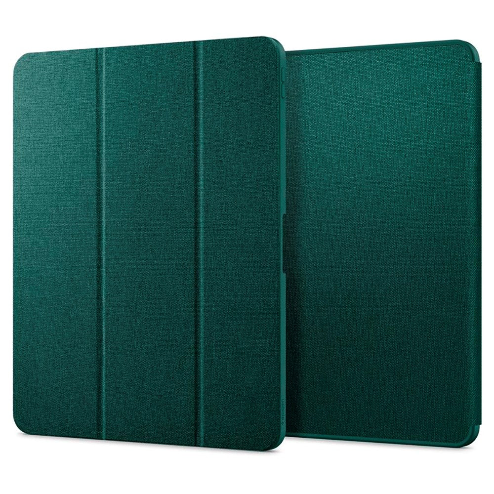 iPad Air 13" (2024) Spigen Urban Fit Stof Flip Cover m. Pen Holder - Grøn