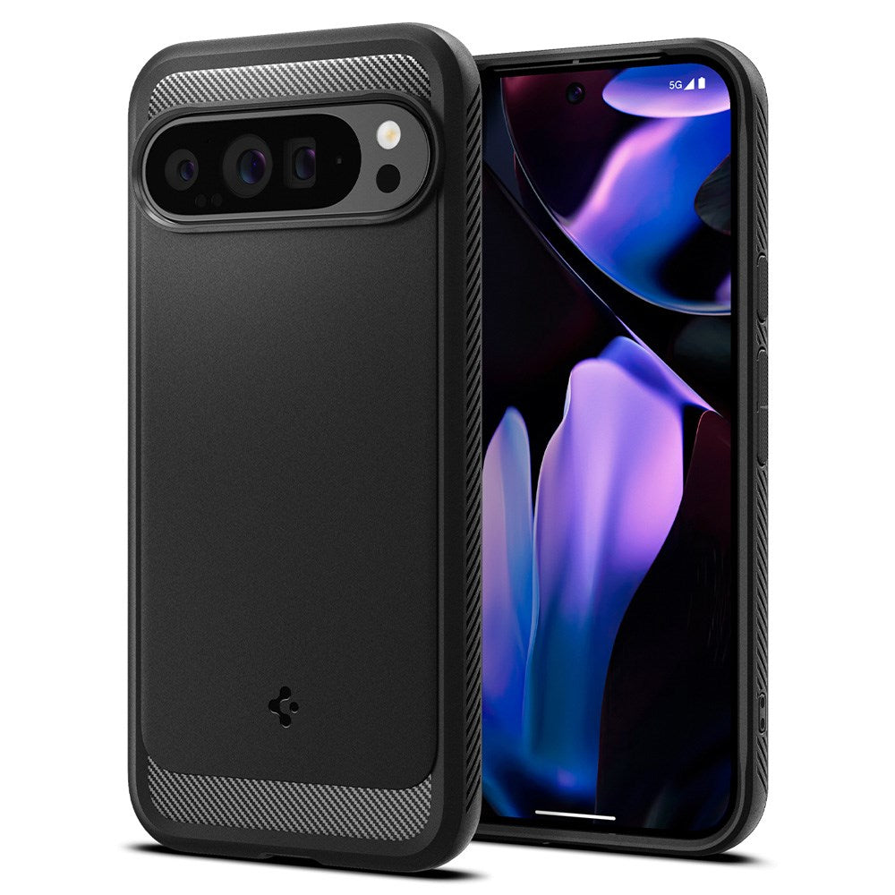 Google Pixel 9 Pro XL Spigen Rugged Armor Bagside Cover - Sort