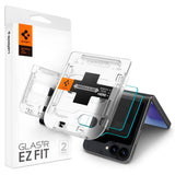 Spigen Samsung Galaxy Z Flip6 EZ Fit Glas.tR Sub Screen Skærmbeskyttelse - 2 stk. - Case Friendly - Gennemsigtig