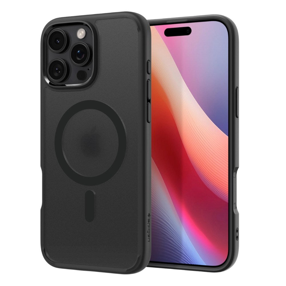 iPhone 16 Pro Spigen Ultra Hybrid Bagside Cover - MagSafe Kompatibel - Sort