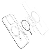 iPhone 16 Pro Max Spigen Ultra Hybrid T Bagside Cover - MagSafe Kompatibel - Gennemsigtig / Grå