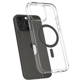 iPhone 16 Pro Spigen Ultra Hybrid T Bagside Cover - MagSafe Kompatibel - Gennemsigtig / Grå
