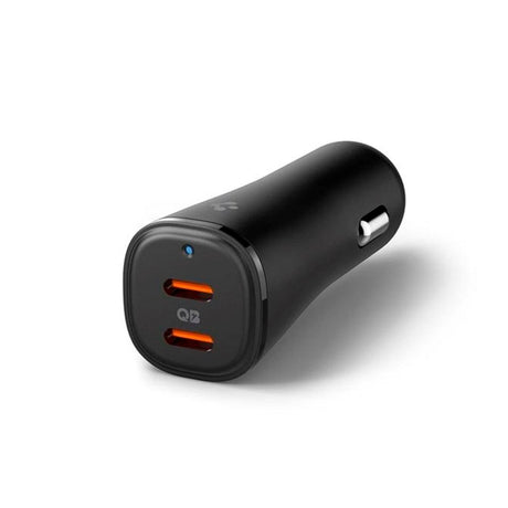 Spigen - 50W Biloplader - 2x USB-C - Sort