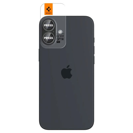 iPhone 16 / 16 Plus Spigen EZ Fit. tR Optik Pro Kameralinse Beskyttelse - 2 Stk - Gennemsigtig