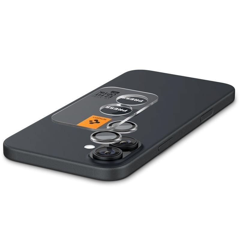 iPhone 16 / 16 Plus Spigen EZ Fit. tR Optik Pro Kameralinse Beskyttelse - 2 Stk - Gennemsigtig