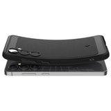 Samsung Galaxy S24 FE Spigen Rugged Armor Bagside Cover - Sort