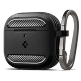 Spigen Rugged Armor Apple Airpods (4. gen) Case m. Karabinhage - Sort