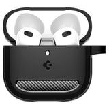 Spigen Rugged Armor Apple Airpods (4. gen) Case m. Karabinhage - Sort